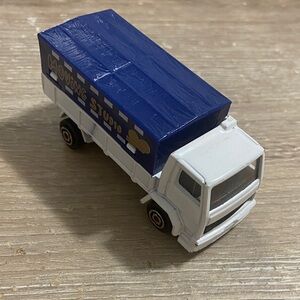Vintage Majorette #241-245 White/Blue Ford Cargo Truck Diecast Moving Studio
